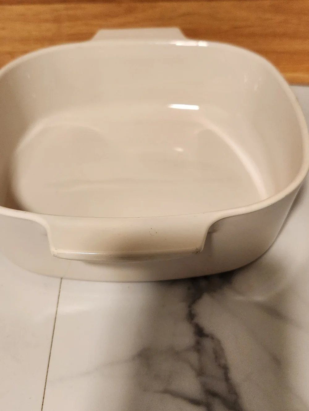 Corningware Cream Floral Casserole Dish with Pastel Pink and Blue Flowers